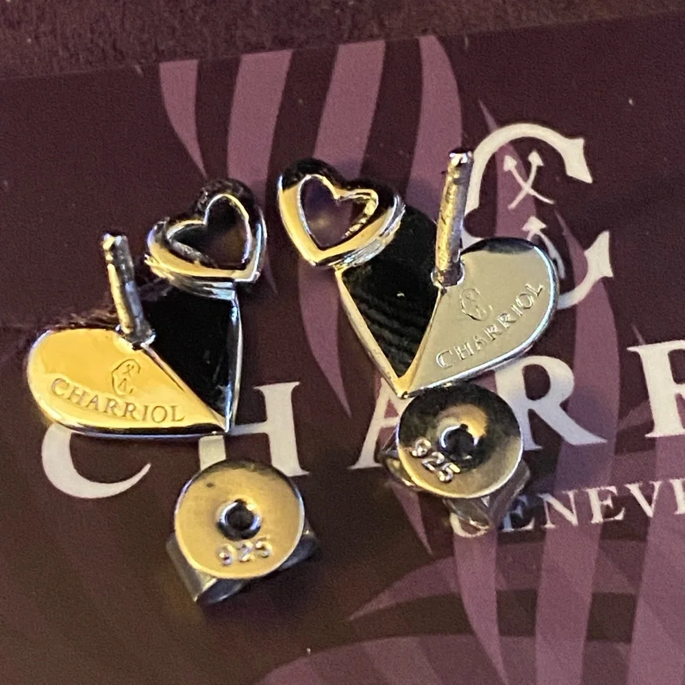 Charriol Silver Heart Earrings - Picture 4 of 5